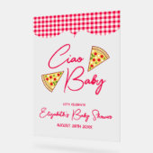 Ciao Baby Italian Baby Shower Acrylschild (Winkel)
