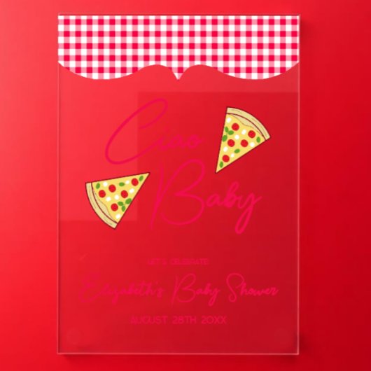 Ciao Baby Italian Baby Shower Acrylschild