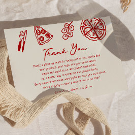 Ciao Baby Italian Pizza Baby Dusche Dankeskarte