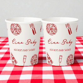 Ciao Baby Italian Pizza Baby Dusche Pappbecher