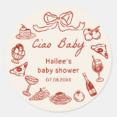 Ciao Baby Italian Pizza Baby Shooting Sticker (Vorderseite)