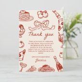 Ciao Baby Italian Pizza Baby Shower Thank You Card Dankeskarte (Stehend Vorderseite)