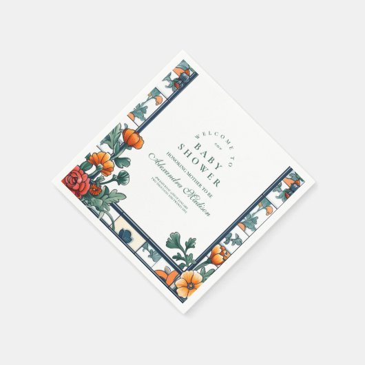 Ciao Baby Italien Inspiriert Babydusche Serviette (Ecke)