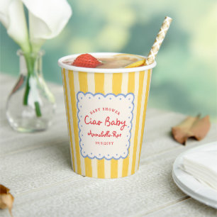 Ciao Baby Italienisch Thema Baby Shower Med Pappbecher