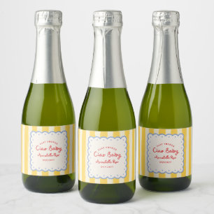 Ciao Baby Italienisch Thematisierte Babyparty-Meda Schaumweinetikett