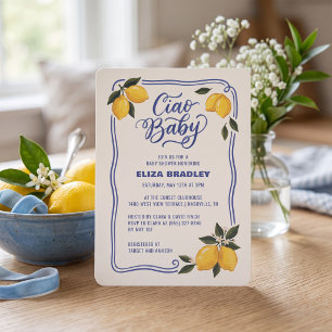 Ciao Baby Italienische Baby Shower Einladung mit Z