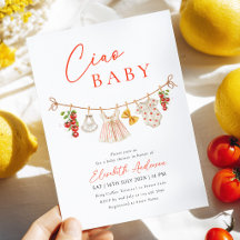 Ciao Baby Italienische Babyparty-Einladung