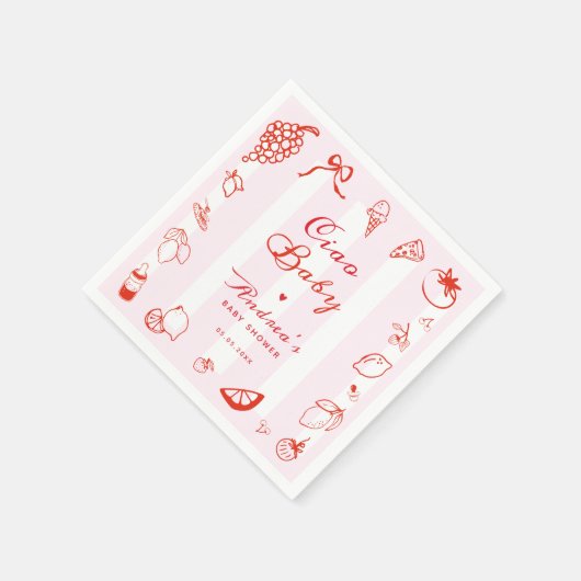 Ciao Baby Italienische Handgezogene Lemon Babydusc Serviette (Ecke)