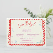 Ciao Baby Italienische Themed Dusche Einladung (Stehend Vorderseite)