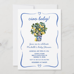Ciao Baby Italienische Zitrone Baby Shower Einladung