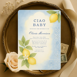 Ciao Baby Italienische Zitronen Baby Shower Einladung