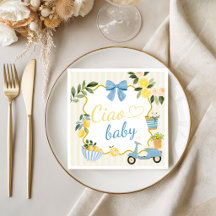 Ciao Baby Italienische Zitronen-Party Servietten