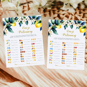 Ciao Baby Lemon Baby Shower Emoji Pictionary Spiel