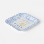 Ciao Baby! Lemon Blue Italian Baby Dusche Pappteller (Gewinkelt)