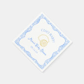 Ciao Baby! Lemon Blue Italian Baby Dusche Serviette (Ecke)