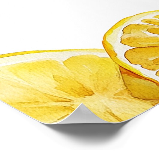 Ciao Baby Lemon Citrus Baby Dusche Begrüßungszeich Poster (Ecke)