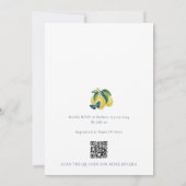 Ciao Baby Lemon Citrus Butterfly Babydusche Einladung (Rückseite)