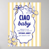CIAO BABY Lemon Mediterrane Amalfi Babydusche Poster (Vorne)