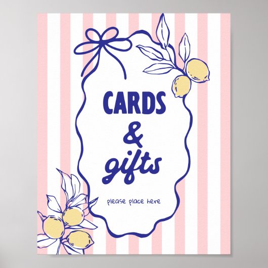 CIAO BABY Lemon Mediterranean Cards & Geschenke Un Poster (Vorne)