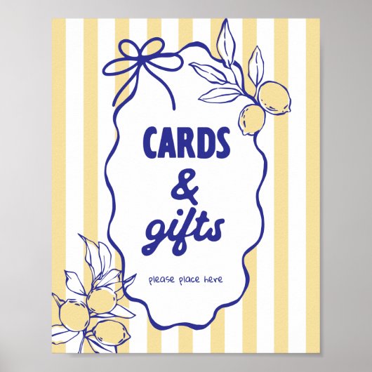 CIAO BABY Lemon Mediterranean Cards & Geschenke Un Poster (Vorne)