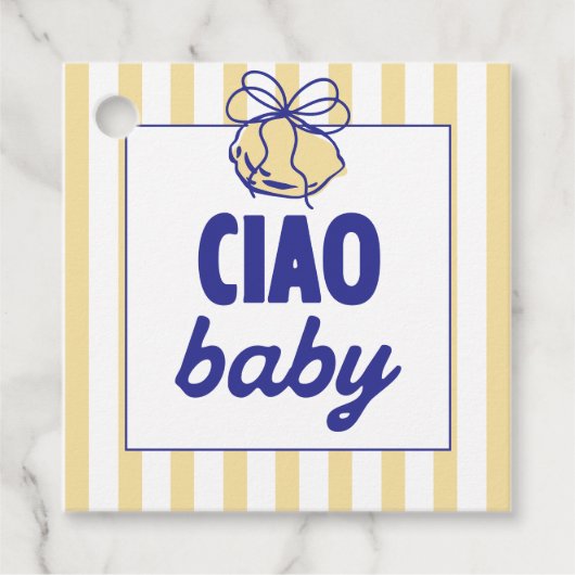 CIAO BABY Lemon Mediterranes Amalfi Geschenkanhänger (Vorderseite)