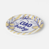 CIAO BABY Lemon Mediterranes Amalfi Pappteller (Schrägansicht)