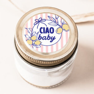 CIAO BABY Lemon Mediterranes Amalfi Runder Aufkleber