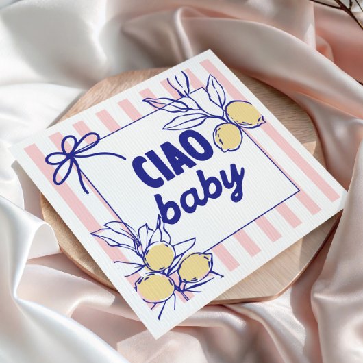 CIAO BABY Lemon Mediterranes Amalfi Serviette
