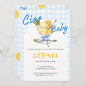 Ciao Baby Lemon Sorbet Kinderdusche Einladung (Vorne/Hinten)