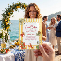 Ciao baby Seafood & Olive Baby Shower Einladung