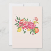 Ciao Baby shower Flower Invitation  Einladung (Rückseite)