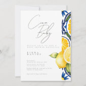 Ciao Baby Shower Lemon thematische Dusche Einladung (Vorderseite)