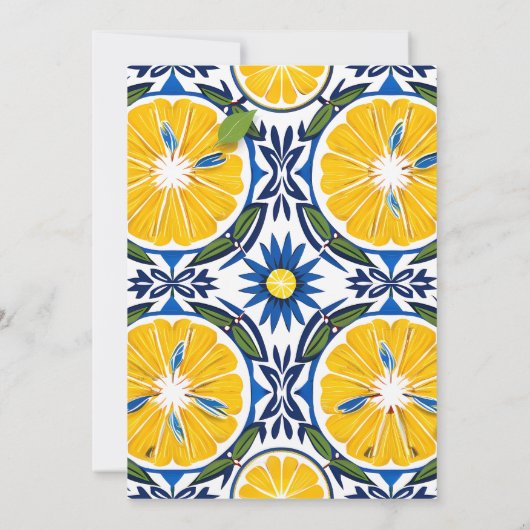 Ciao Baby Shower Lemon thematische Dusche Einladung (Rückseite)