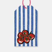 Ciao baby tomato blue Italian baby shower favor Geschenkanhänger (Rückseite)