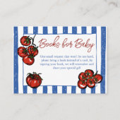 Ciao baby tomato Italian baby shower book request Begleitkarte (Vorderseite)