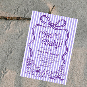 Ciao Baby Whimsical Italian Lemons Baby Dusche Einladung