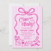 Ciao Baby Whimsical Italian Lemons Baby Dusche Einladung (Vorderseite)