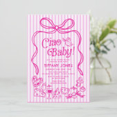 Ciao Baby Whimsical Italian Lemons Baby Dusche Einladung (Stehend Vorderseite)