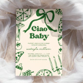 Ciao Baby Whimsical Italian Pizza Baby Shower Einladung