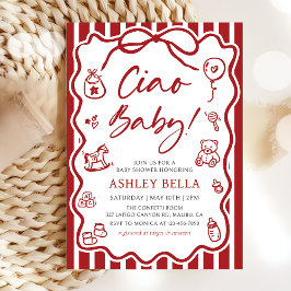 Ciao Baby Whimsical Italienische Babydusche Einladung