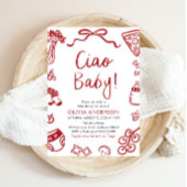 Ciao Baby Whimsical Italienische Pizza Niedlich Ba Einladung