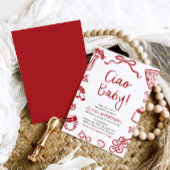 Ciao Baby Whimsical Italienische Pizza Niedlich Ba Einladung