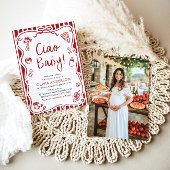 Ciao Baby Whimsical Italienische Pizza Niedlich Ba Einladung