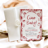 Ciao Baby Whimsical Italienische Pizza Niedlich Ba Einladung