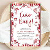 Ciao Baby Whimsical Italienische Pizza Niedlich Ba Einladung