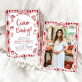 Ciao Baby Whimsical Italienische Pizza Niedlich Ba Einladung
