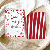Ciao Baby Whimsical Italienische Pizza Niedlich Ba Einladung
