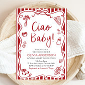 Ciao Baby Whimsical Italienische Pizza Niedlich Ba Einladung