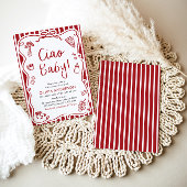 Ciao Baby Whimsical Italienische Pizza Niedlich Ba Einladung