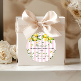 Ciao Bambina Baby Shower Thank you Runder Aufkleber